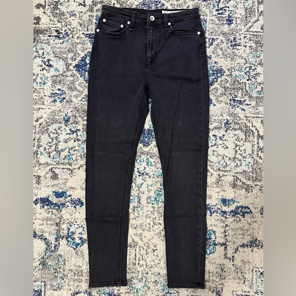 rag & bone Nina high rise Dark Denim Skinny Jeans - Picture 2 of 4
